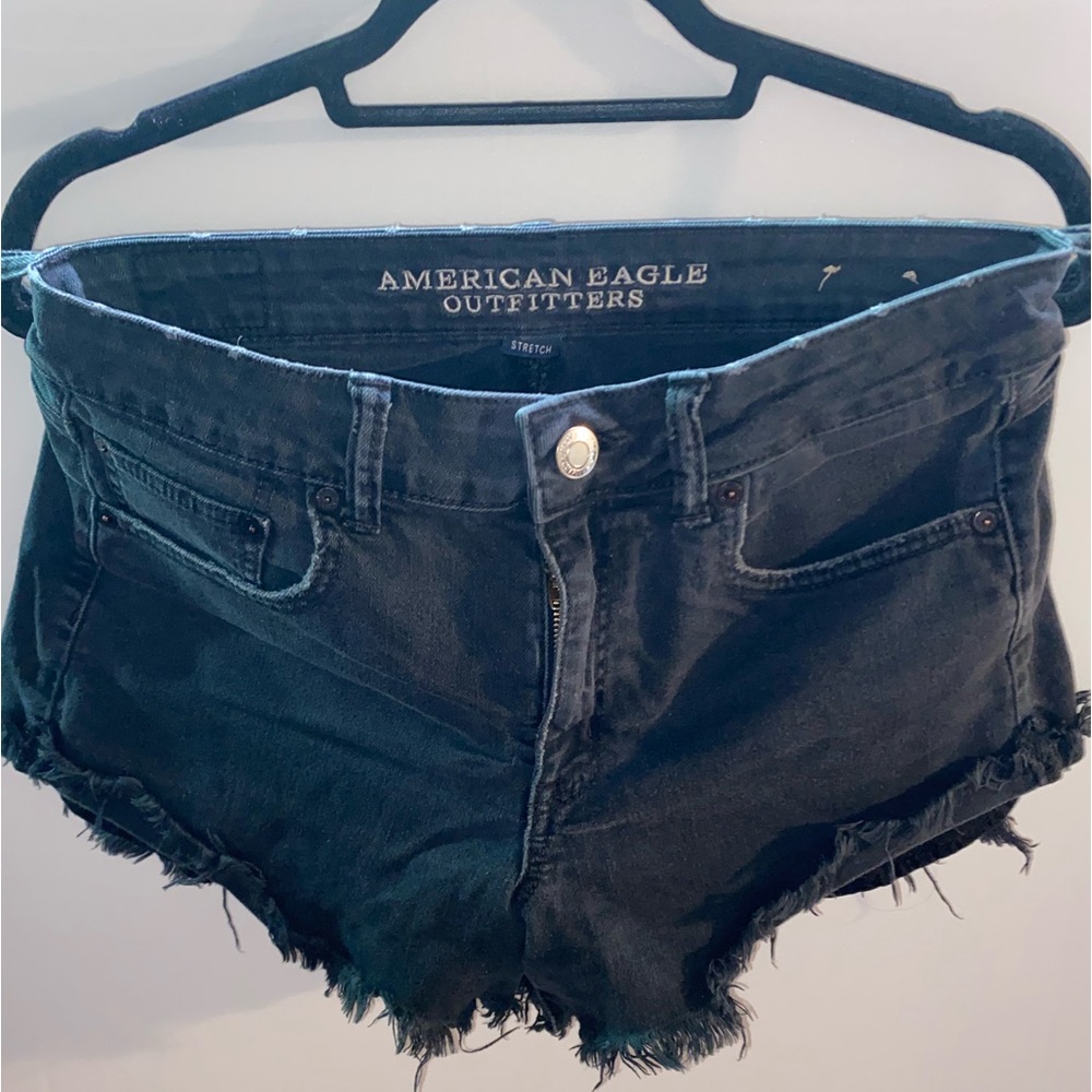 Black Jean Shorts